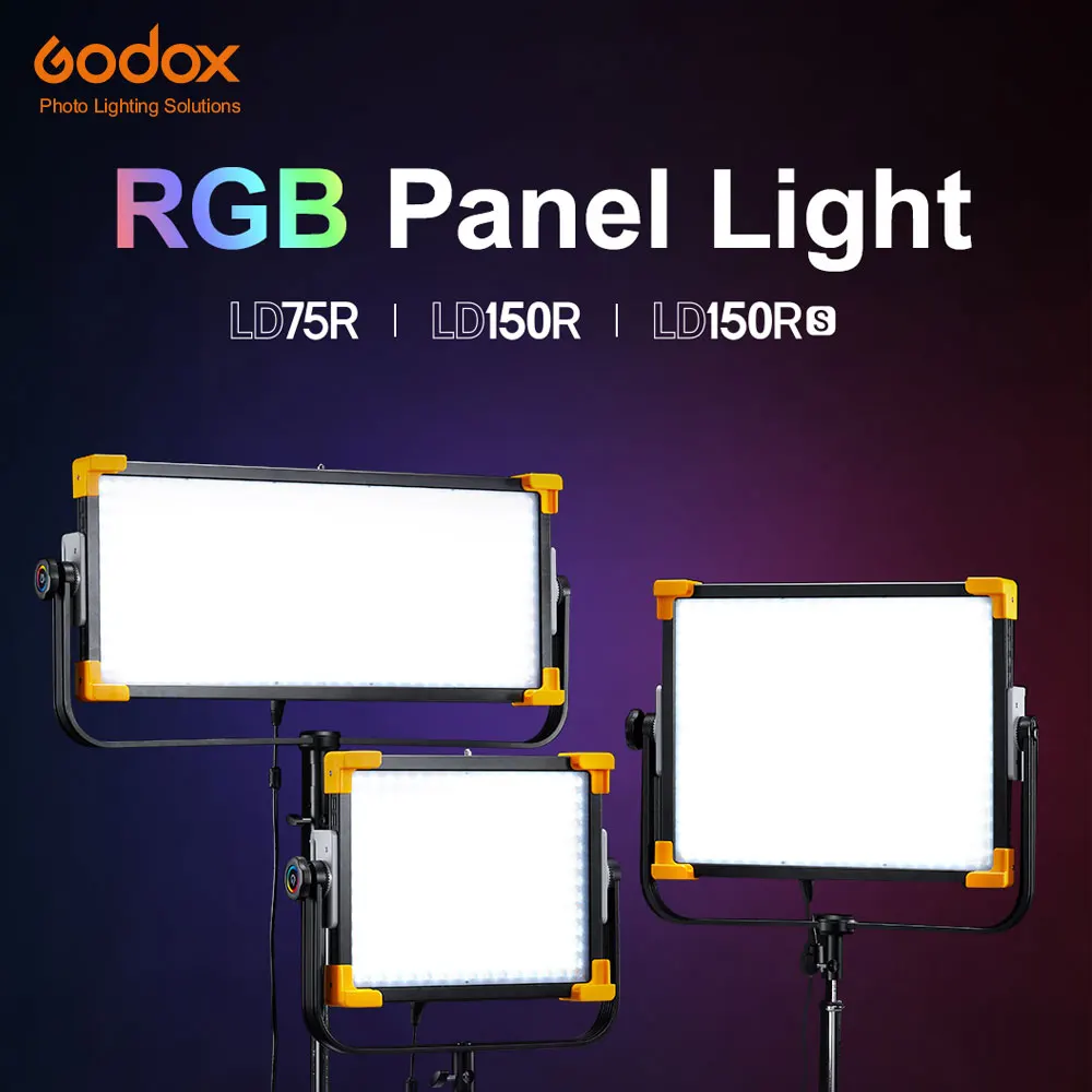 

Godox RGB Panel Light LD75R LD150R LD150RS LED News Live Video Light APP and DMX Control