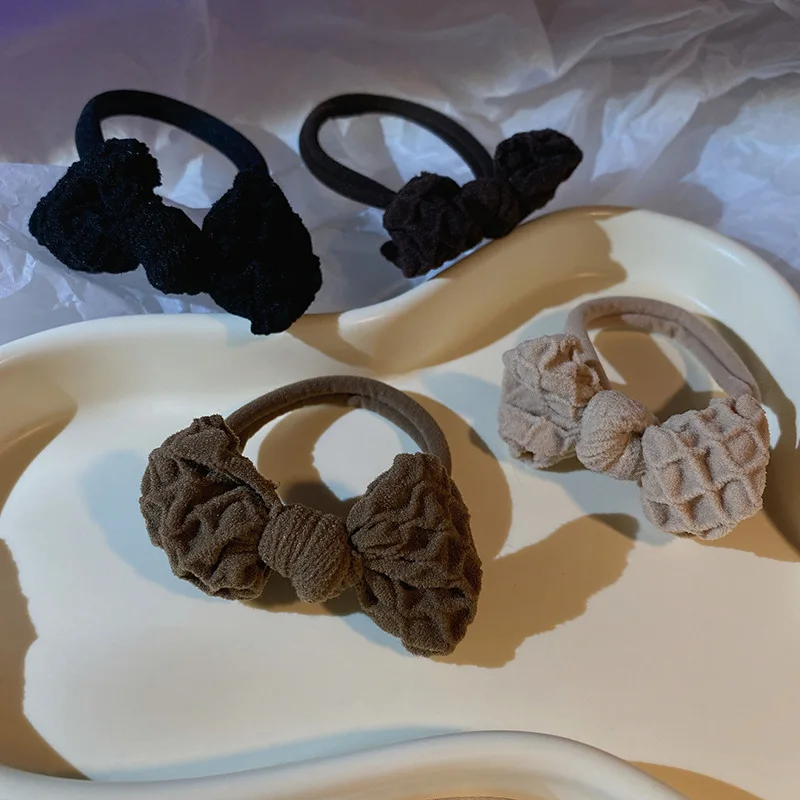 Резинка для волос с бантом завязка хвоста простой темпераментный головной