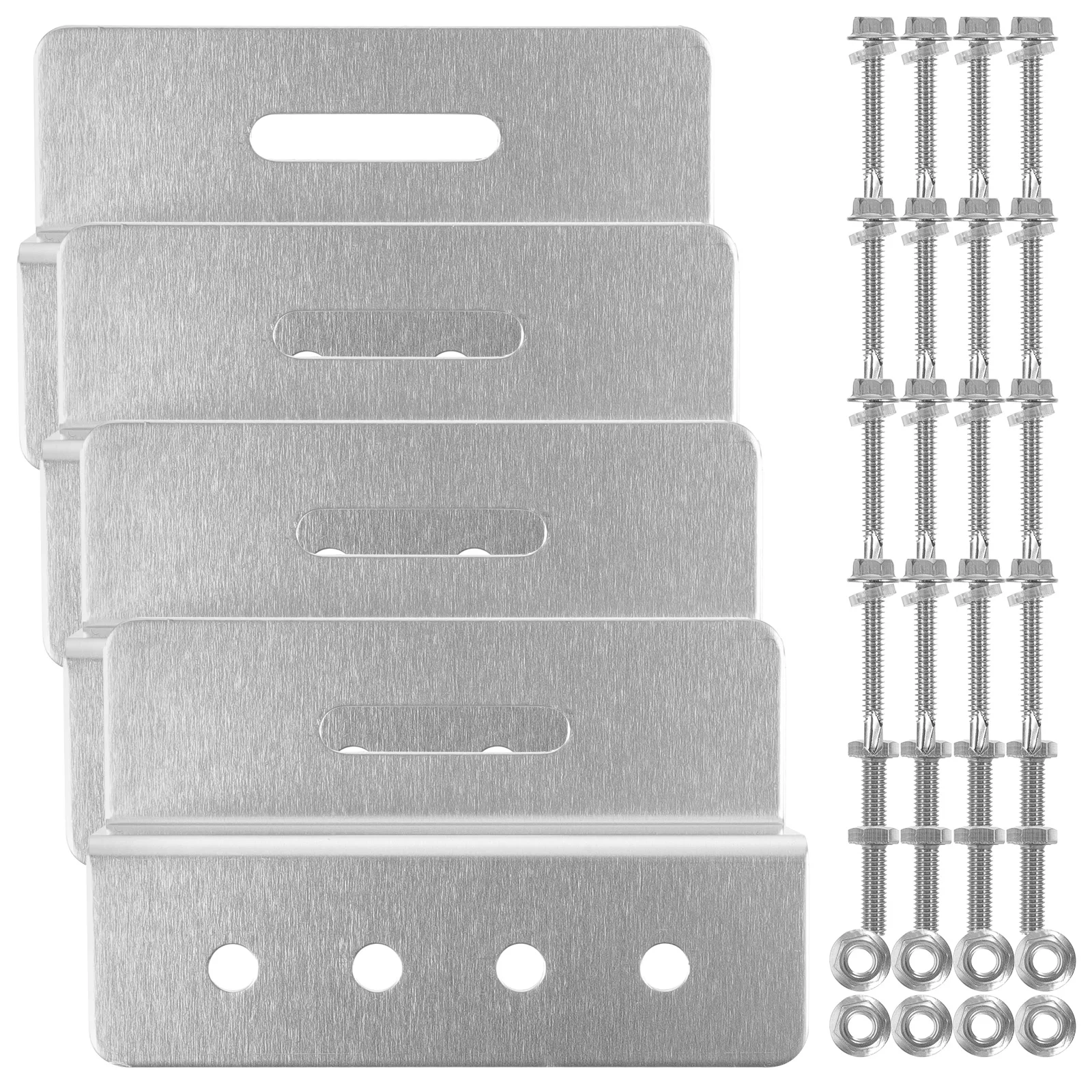 

4 Pcs Solar Bracket Panel Z Brackets Adjustable Mount Aluminum Alloy Mounting Metal Roof Clips