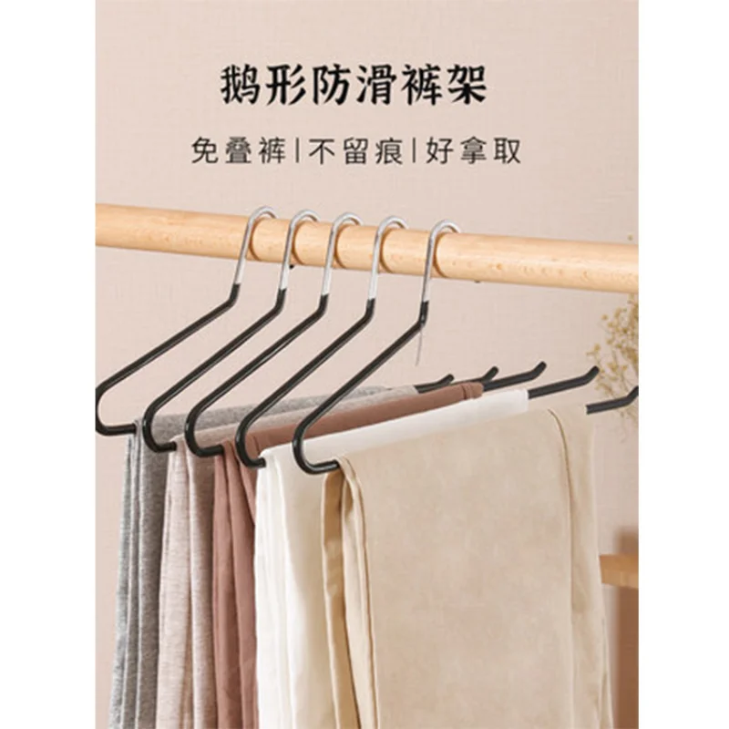 5 шт./10 шт., Нескользящие металлические вешалки для брюк