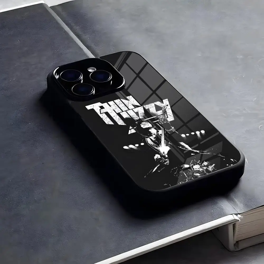 Фото Чехол для телефона Rock Band T-hin Lizzy для iPhone 17 Pro Max 16 15 14 13 11 Pro Max Plus, стеклянный чехол для телефона №1
