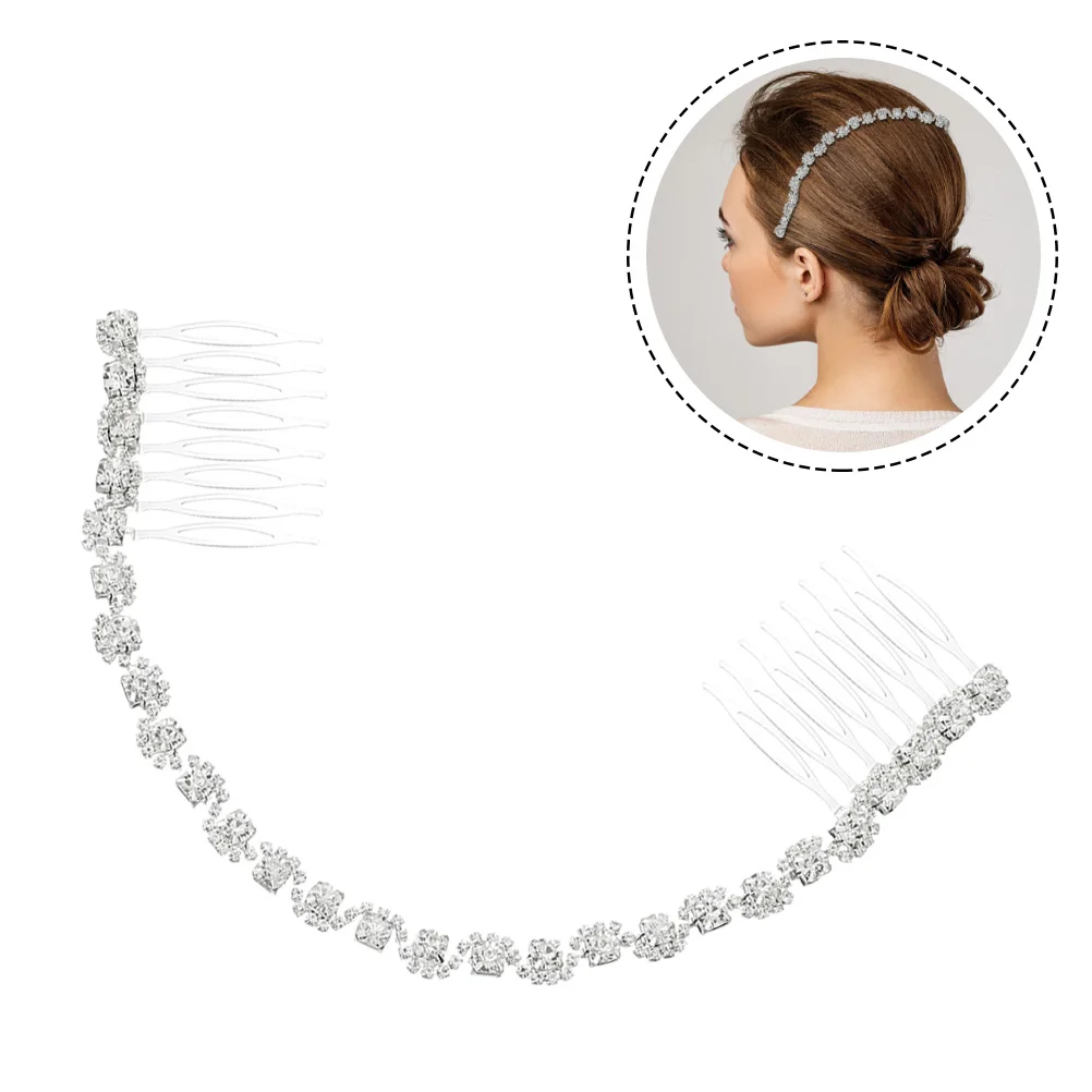 

Chain Comb Bride Headpieces Wedding Hair Hairpin Jewelry Bridal Crystal Accessories Brides Women's
