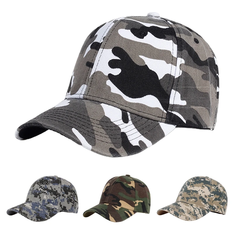 

Unisex Sports Outdoor Sunscreen Cotton Casual Cap Women Men Camouflage Hats Summer Camo Hunting Fishing Army Baseball Cap