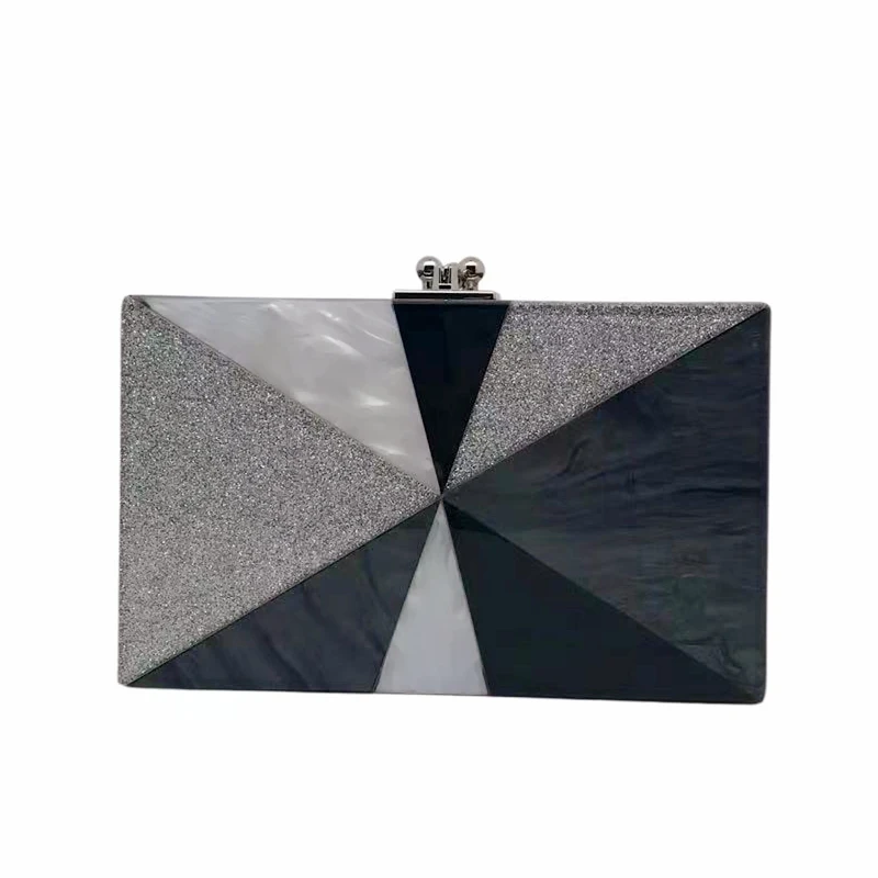 Дизайнерская Женская акриловая вечерняя сумка модный треугольный клатч в стиле