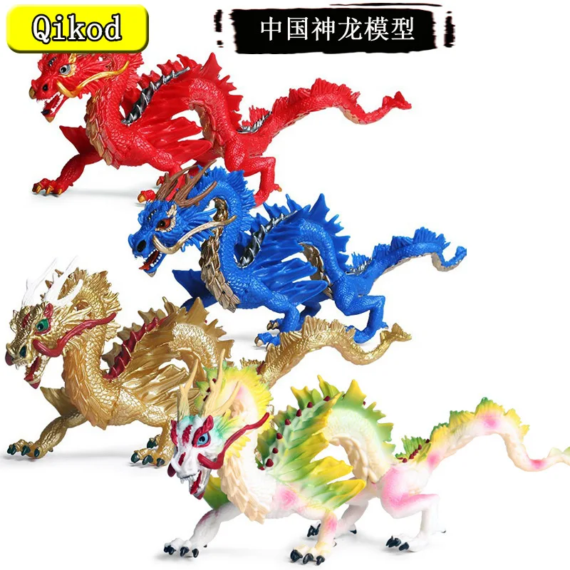 

Большая имитация восточного дракона, модель животного, Подвижная кукла, детская игрушка, украшение, дракон, китайский дракон, животное