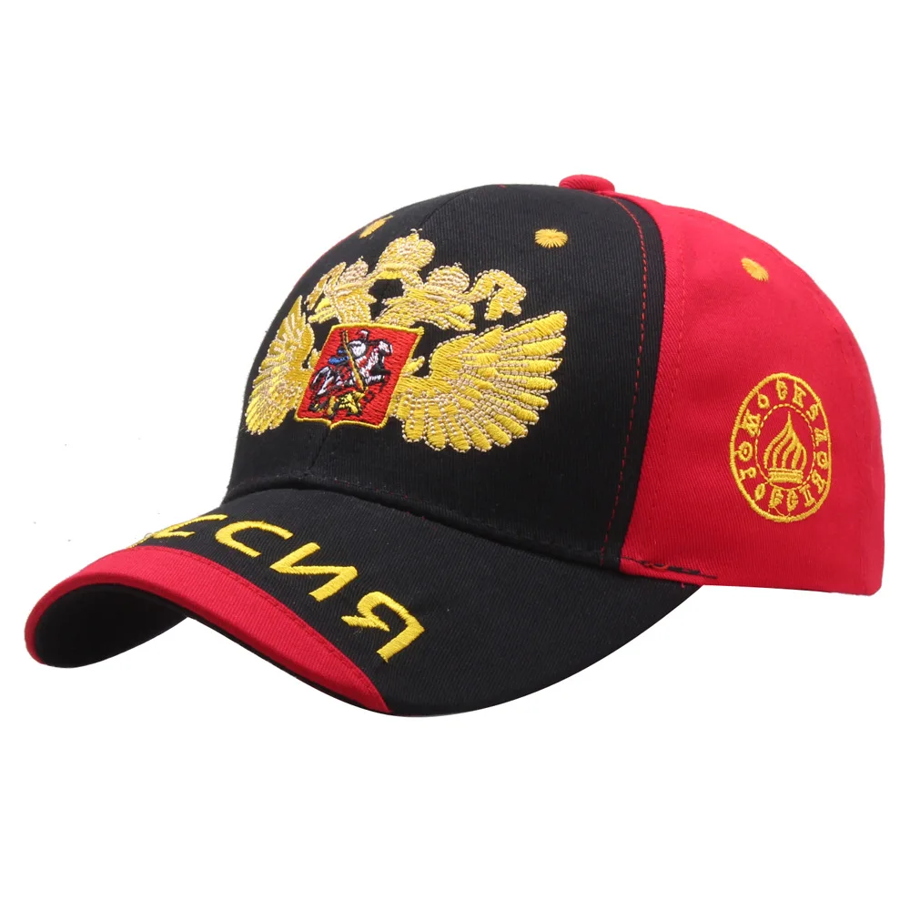 

Russian National Emblem Embriodery Baseball Caps for Men Women Cotton Sochi Russian Snapback Hip Hop Caps Outdoor Sun Dad Hat