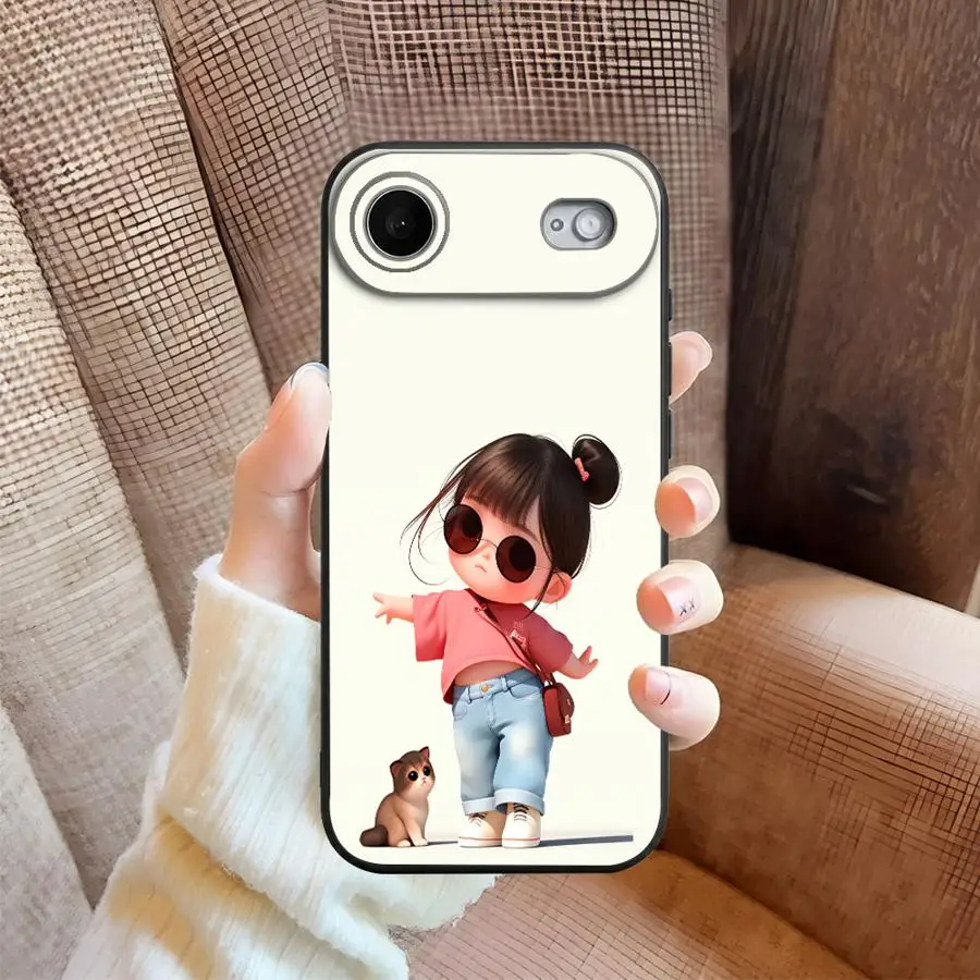 Чехол для телефона Funda Phone Cover для Apple iPhone 17 Pro Max 12 14 13 XR XS MAX 16 15 Pro 7 8 11 17e Air Cartoon Girl (art.: 3920db035cef2) - 3920db035cef2