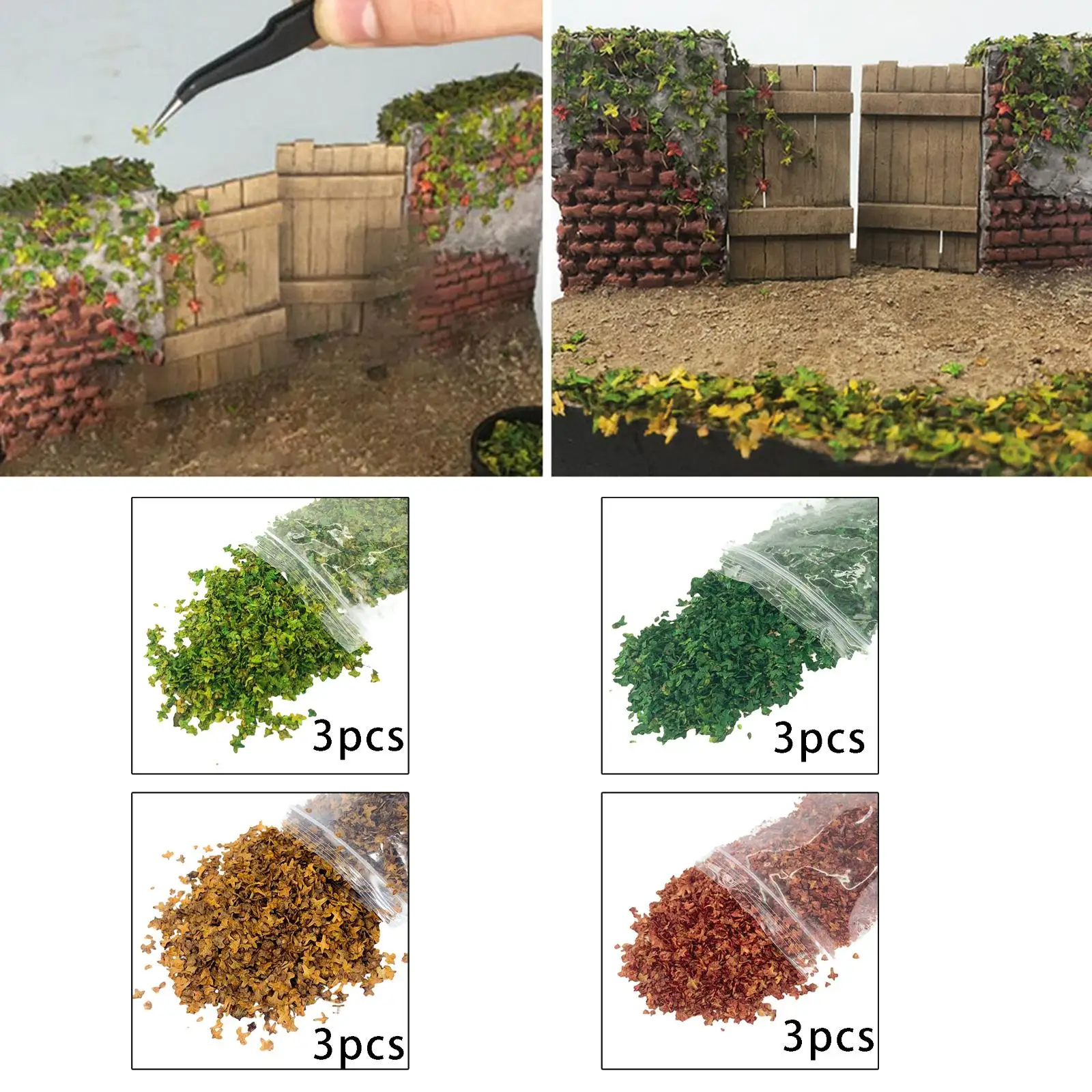 

33ml Miniature Leaf Static Model Railway Table Diorama Ornaments