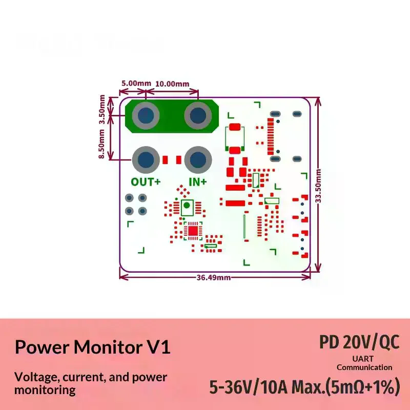 Фото Модуль мониторинга мощности CNA/1 Set 36V 10A Max с разъемом XT60, поддержка PD QC, для определения заряда аккумулятора RC дронов №2