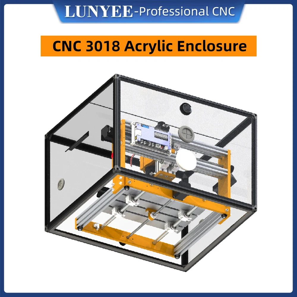 LUNYEE CNC Engraving Machine Protective Cover Acrylic Display Case Acrylic Dust Baffle Abrasive Dust Box For Diy Handware Woodwo