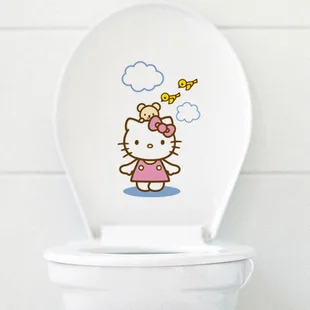 

Sanrio Hellokitty Toilet Stickers Cute Cartoon Wall Stickers Home Window Stickers Moisture-Proof Refrigerator Takara Tomy Gift