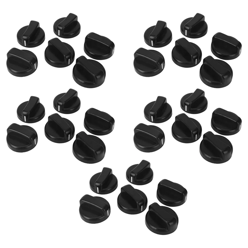 

30 PCS Kitchen Black Plastic Gas Stove Cooker Control Knobs
