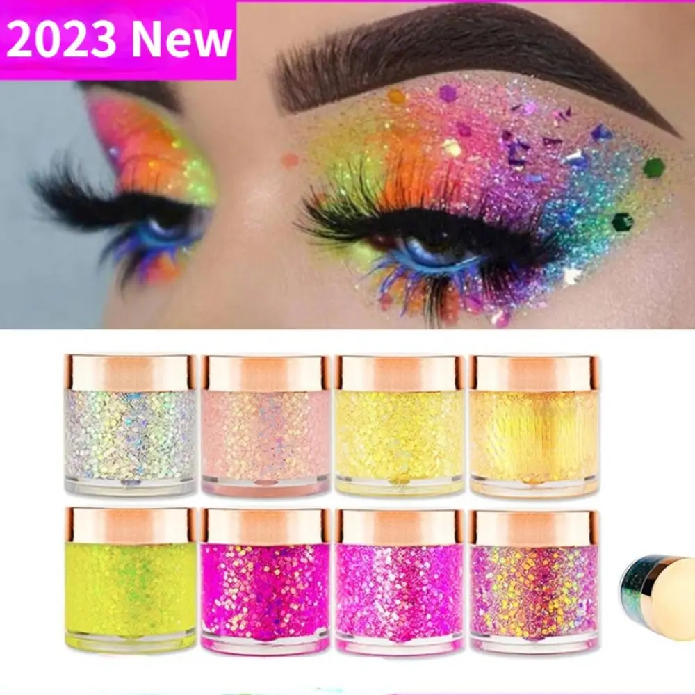 

8 Color Glitter Sequins Body Face Makeup Shimmer Shiny Eye Cosmetics Colorful Eyeshadow Festival Party Pink Blue Gold Pigments