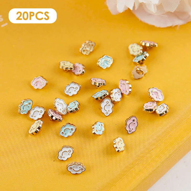 

20pcs Cloud Shape Mini Metal Buckles Mini Buttons Clothing Sewing Accessories Buckle Doll Bags Dolls Accessories