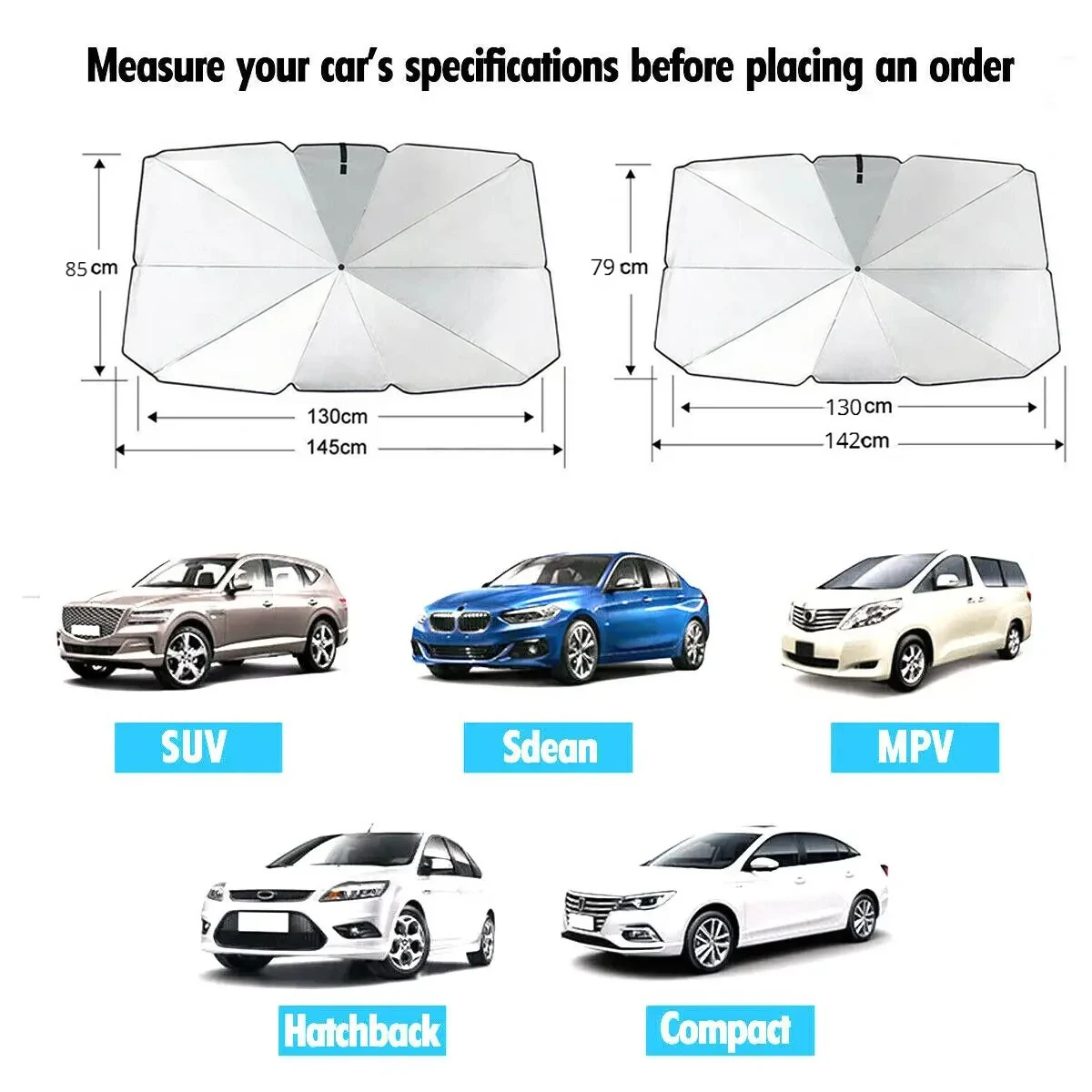 Улучшенный высококачественный автомобильный зонт от солнца на лобовое стекло