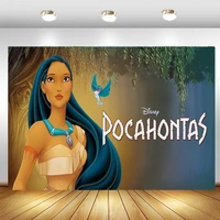 disney princess pocahontas backdrop baby shower girls birthday party custom photography background photocall decoration banner