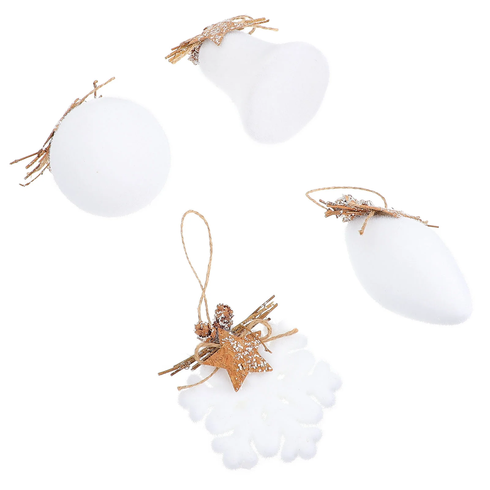 

4Pcs Pretty Simple Foams Pendant Christmas Hanging Ornament Foams Snowflake Pendant
