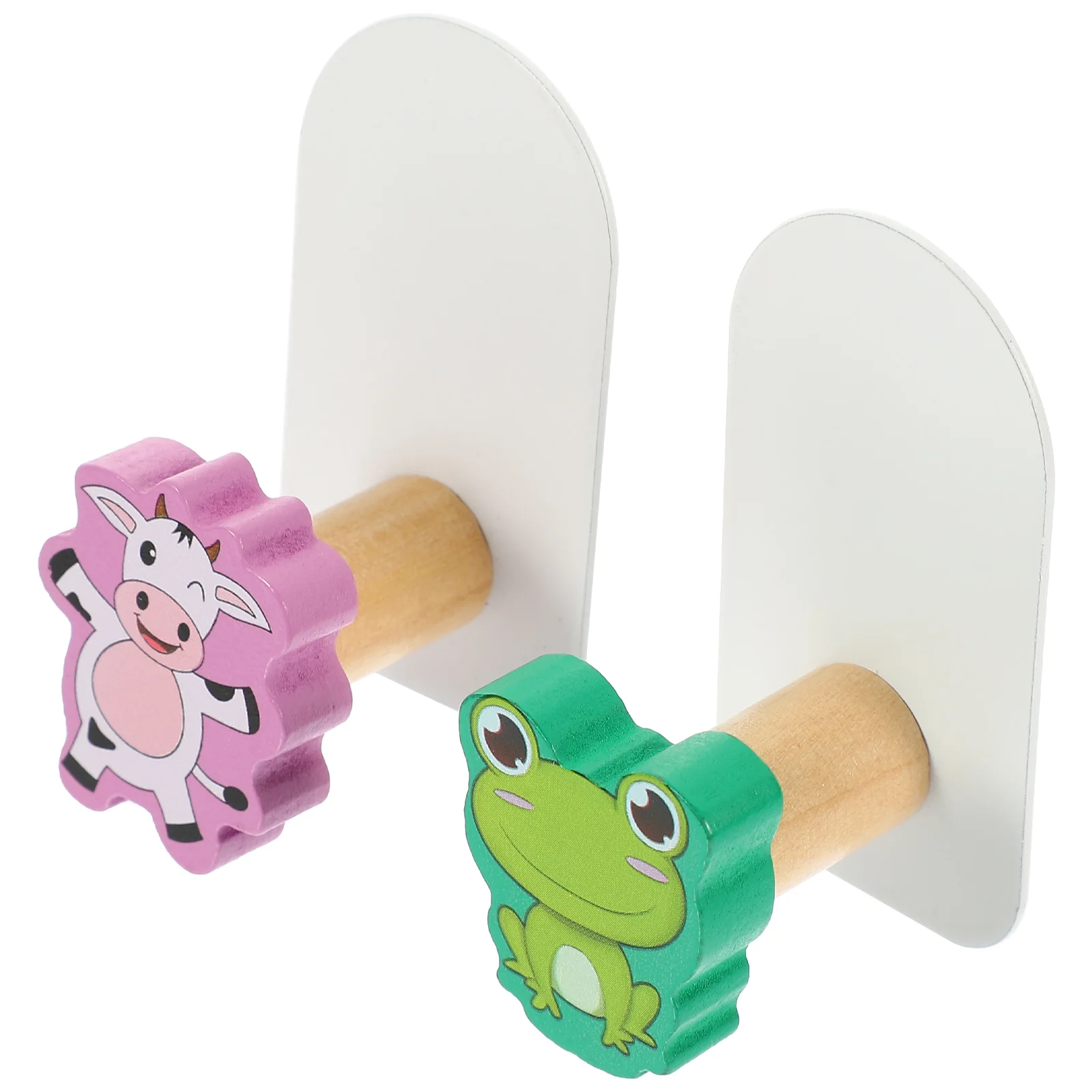 

2pcs Animal Theme Wall Hooks Adhesive Towel Hat Hangers for Bedroom Entryway