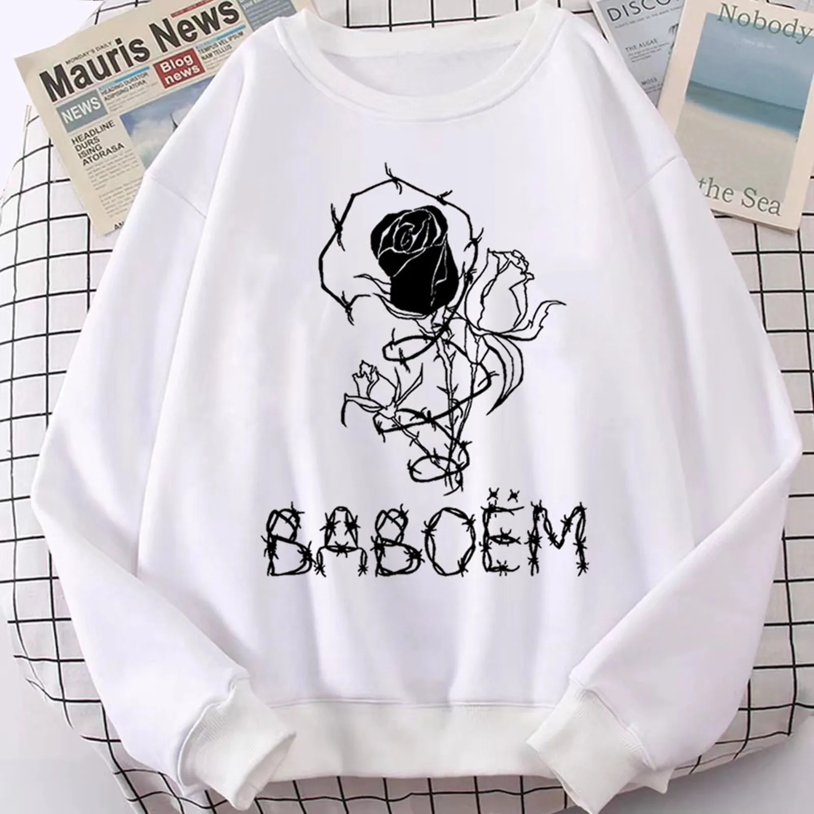 

Hoodie For Men'S Street Fashion Autumn Winter Vintage Ring Rose Print Zipper Hoodie Cardigan Coat Women Clothes Folk Kpop