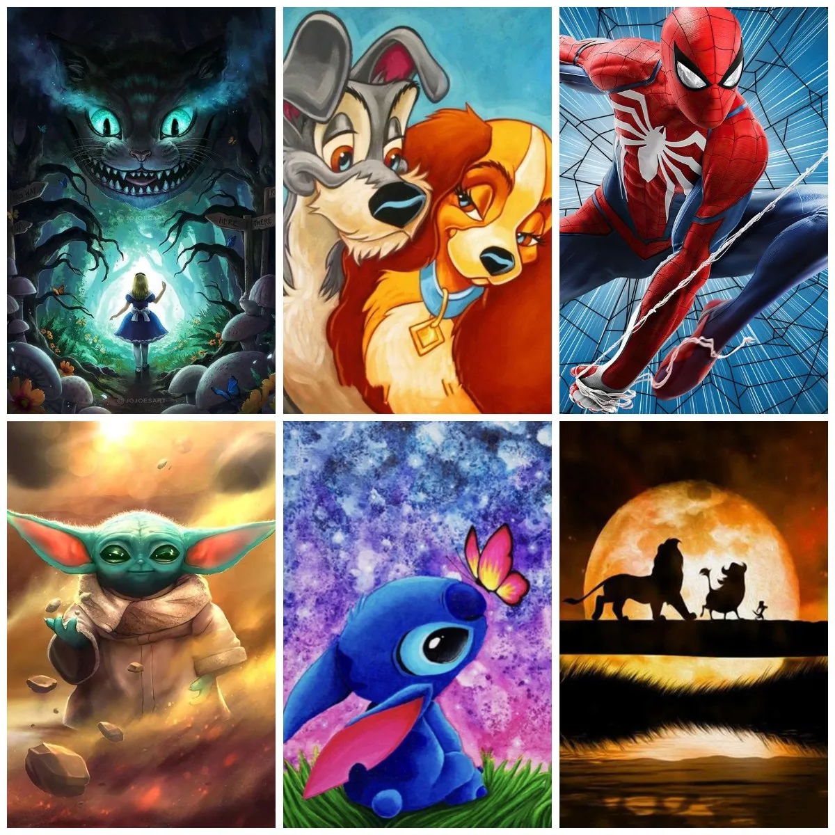 

Алмазная живопись 5D «сделай сам», картина из страз Disney, Лило, Ститч, Микки и Минни, квадратная, круглая бриллиантовая, искусство дома, декорат...