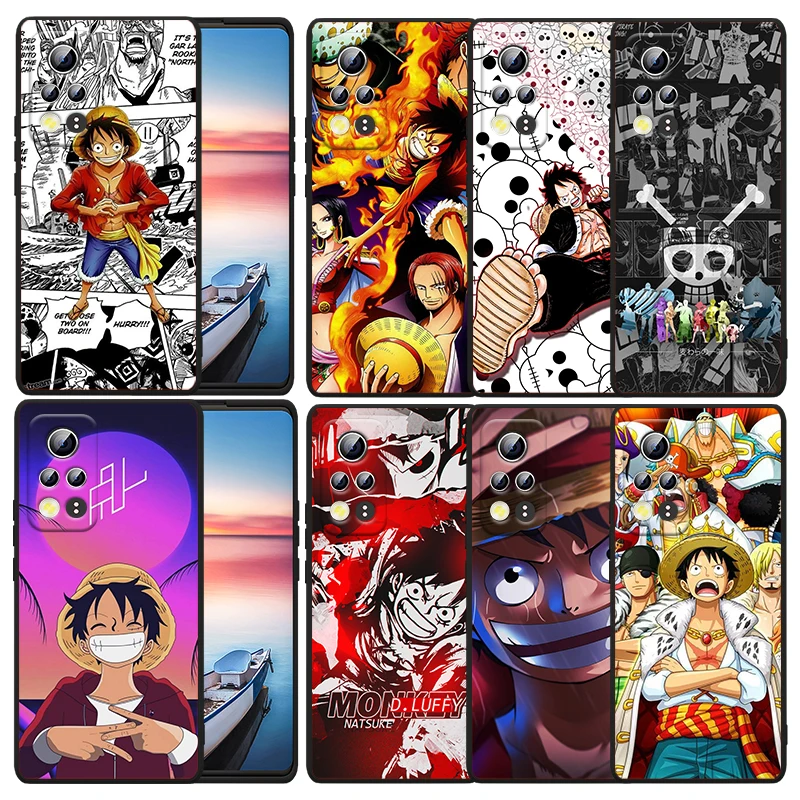 

One Piece Luffy Animation For Huawei Honor X30 X20 X8 X7 60 50 SE Pro 10X 10i 10 Lite 9A 9C RU 9X 8X 8A Black Phone Case