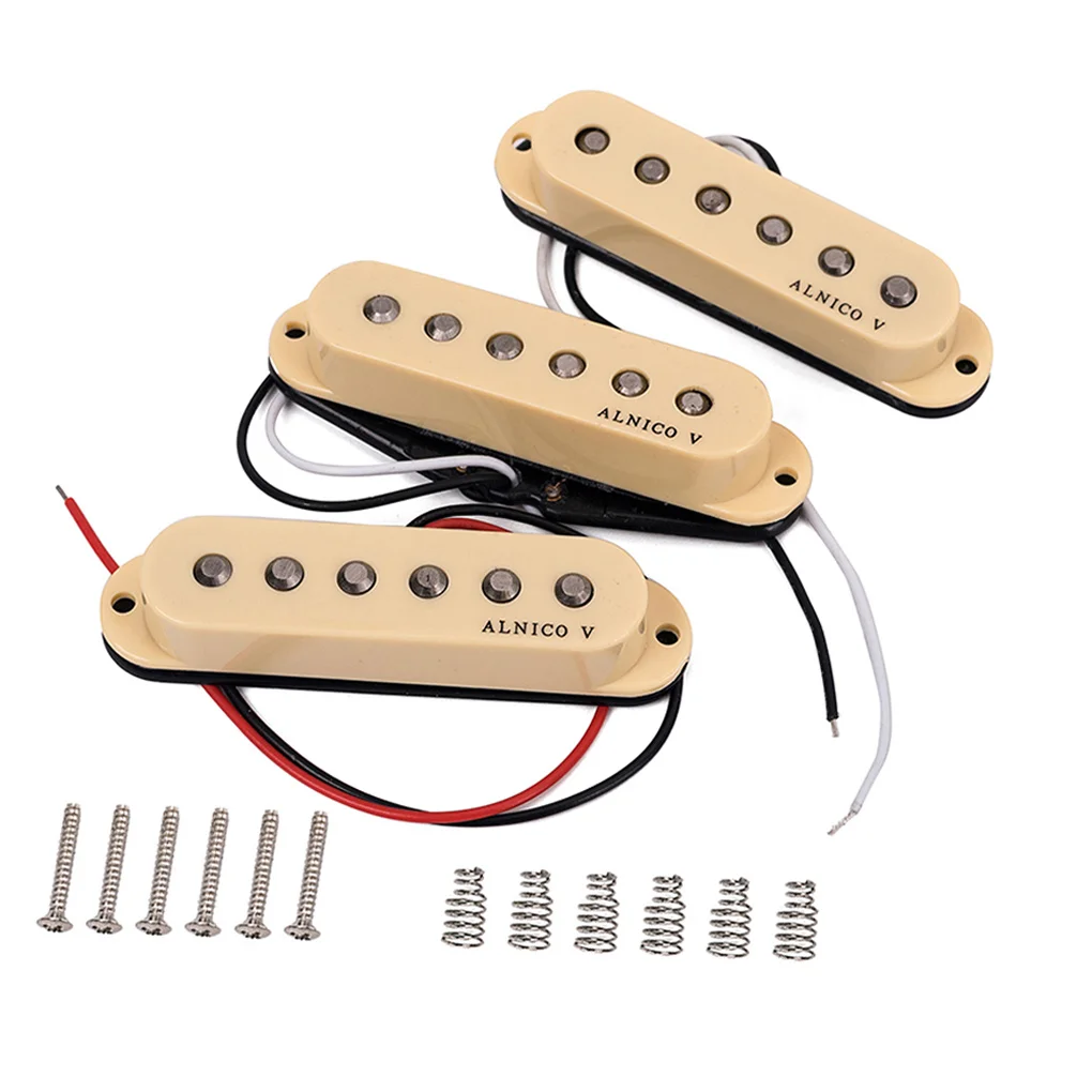 

3 Pieces ABS Sound Pickup Portable Single Coil Pick-up Upgrading Electric Guitar Part Accessories Musical Equipments