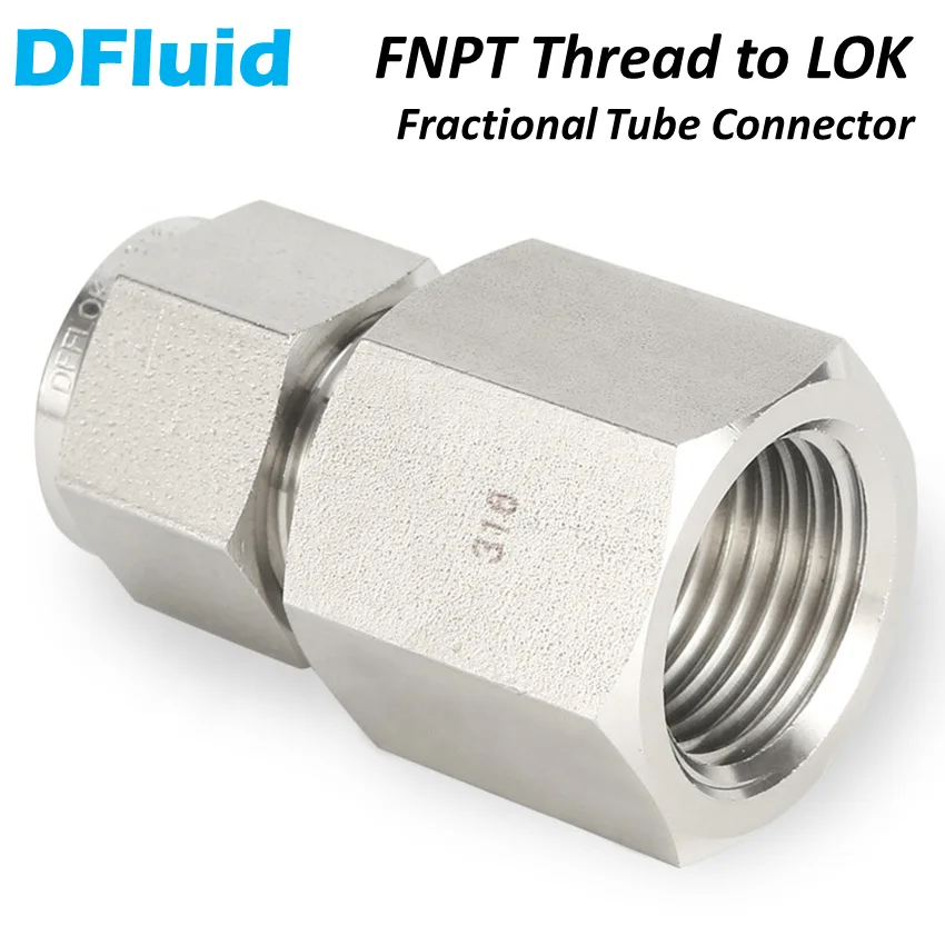 SS316L Female Connector NPT - LOK 1/8 1/4 1/2 3/4 inch 3000psig High Pressure Tube Fitting Stainless Steel replace Swagelok