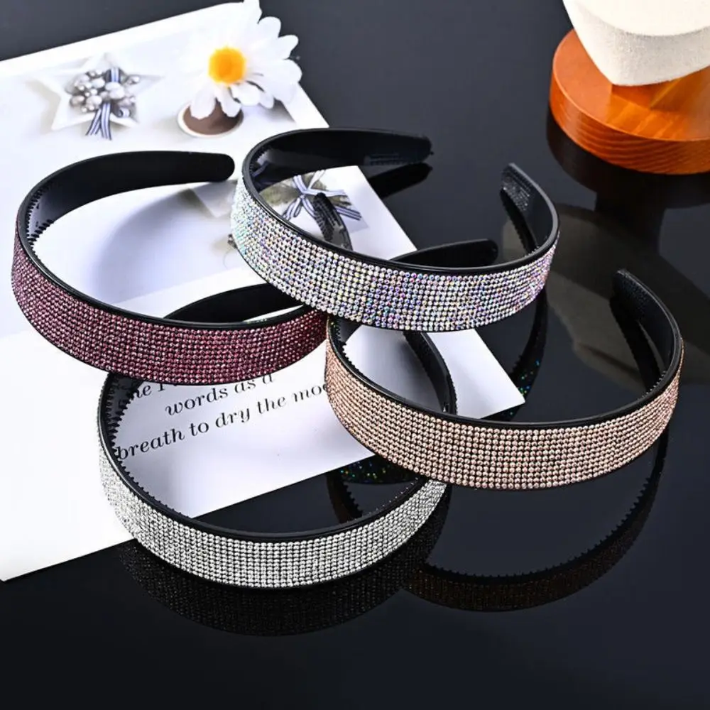 

Headband Solid Color for Washing Face Makeup Headband Hairbands Rhinestone Headbands Crystal Hair Band for Women Girl