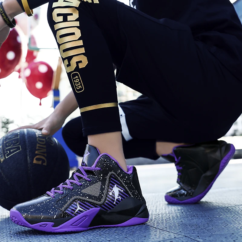 Brand Professional Men's Basketball Shoes Boys Basketball Sneakers Anti-skid Breathable Man Basketball Boots Unisex Size 31-46