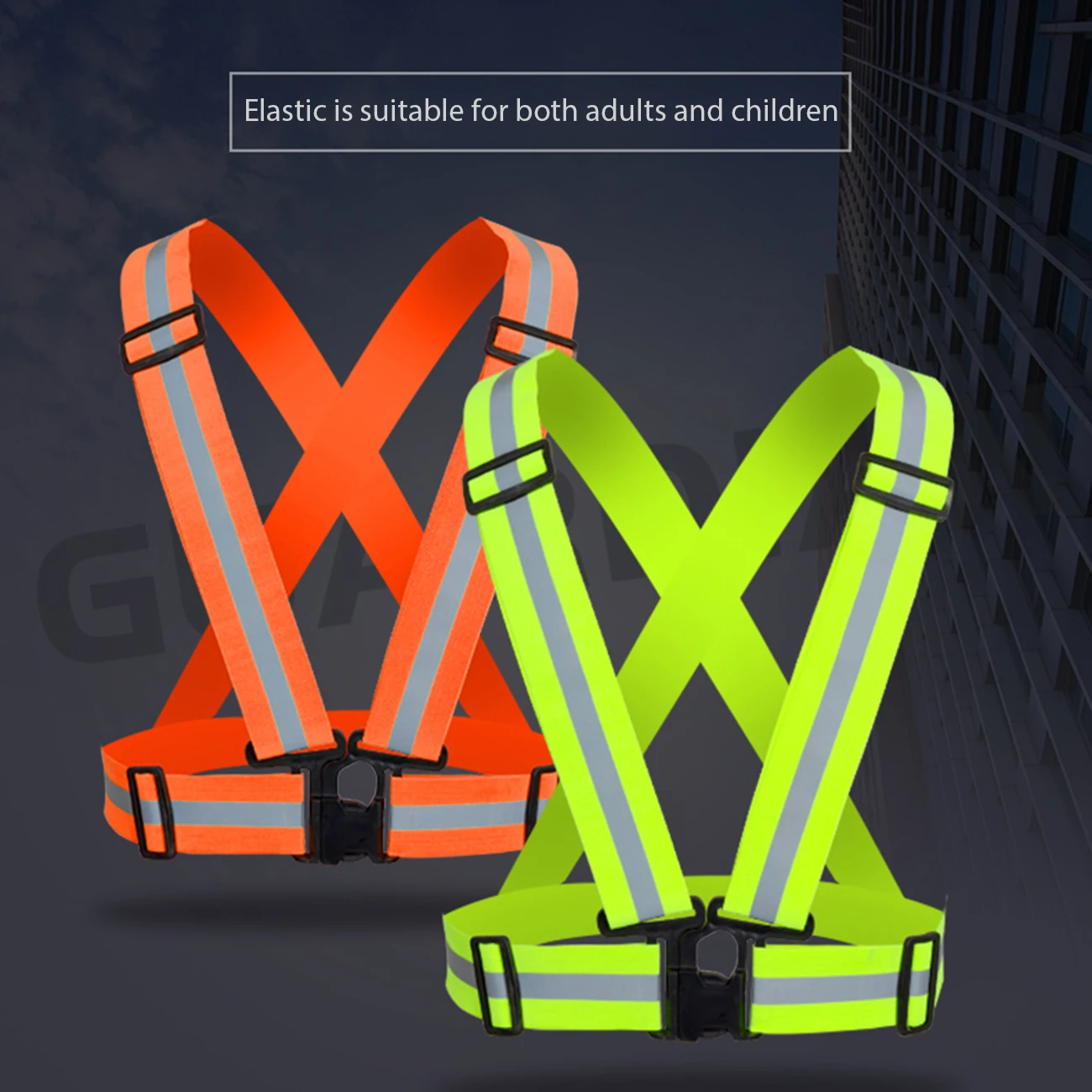 

Safety High Visibility Reflective Vest Jackets Adjustable Striped Highlight For Night Riding Motorcycle Bicycles Cycling Sports