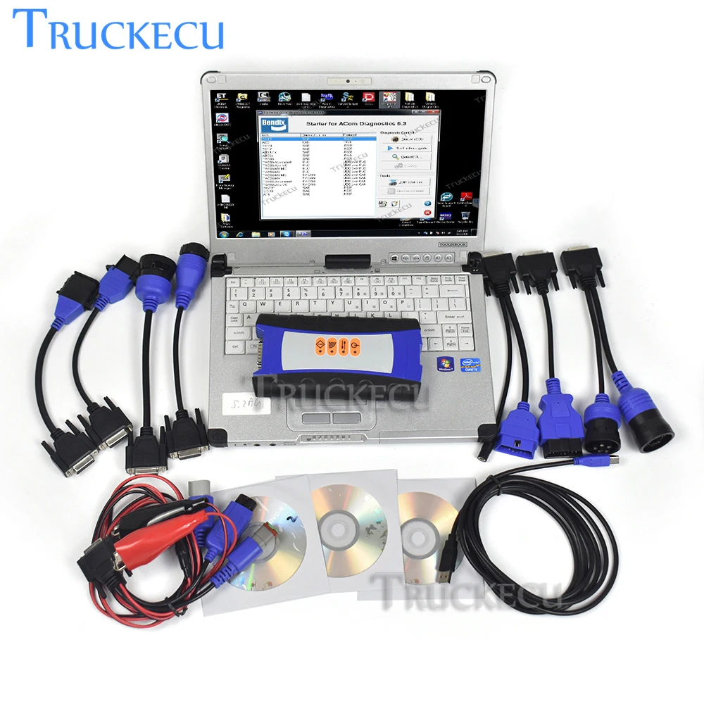 

CF C2 Laptop+For Nexiq 2 Heavy Duty Truck Diagnosis USB Data Link 125032 Universal Truck Diagnostic Tool