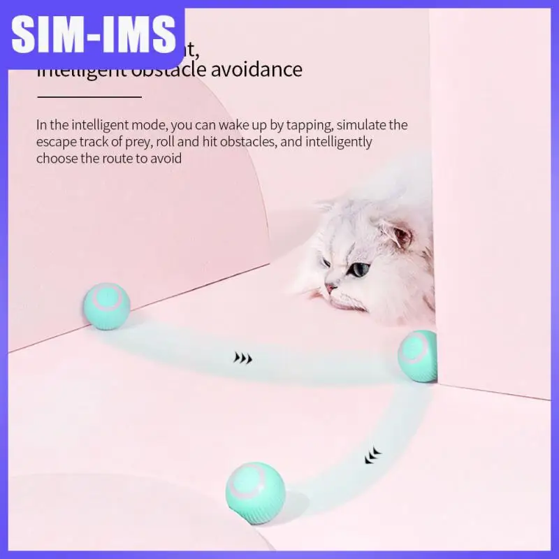

High Guality Cat Tease Ball For Cats Training Gravity Rolling Balls Bite Resistance Self-moving Long Lasting Cat Toys