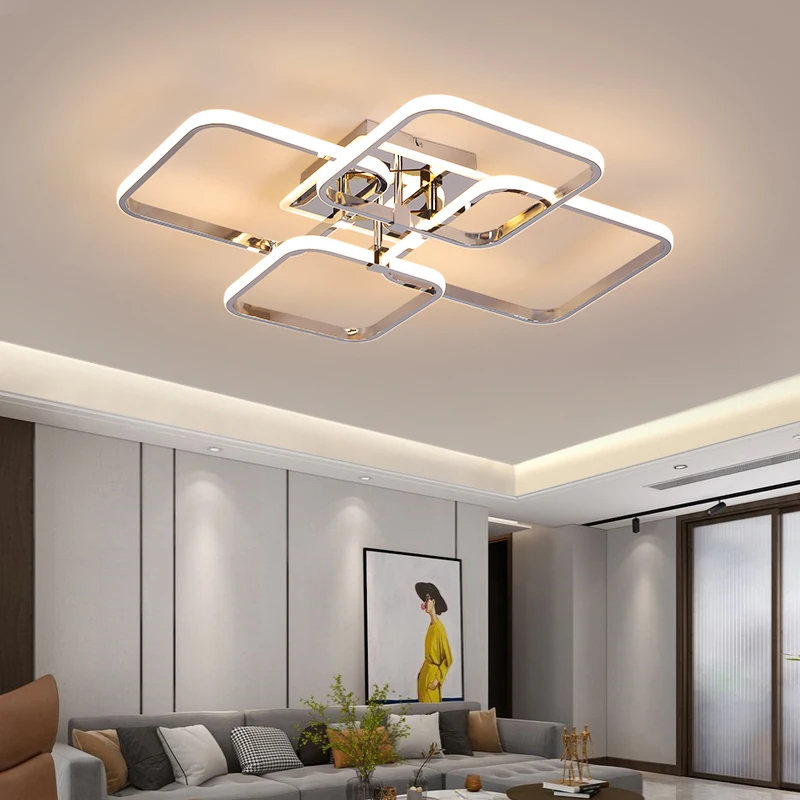 Minimalist Lustre Ceiling Light For Living Room Dining Room Home Rings Lamp Bedroom Decor Fixture Ceiling Chandelier Lamp Indoor