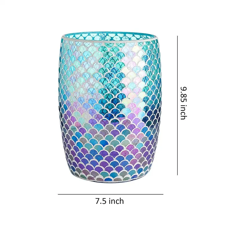 

Wastebasket | Mosaic Glass Decoration | Bathroom Decor | Bathroom Accessory