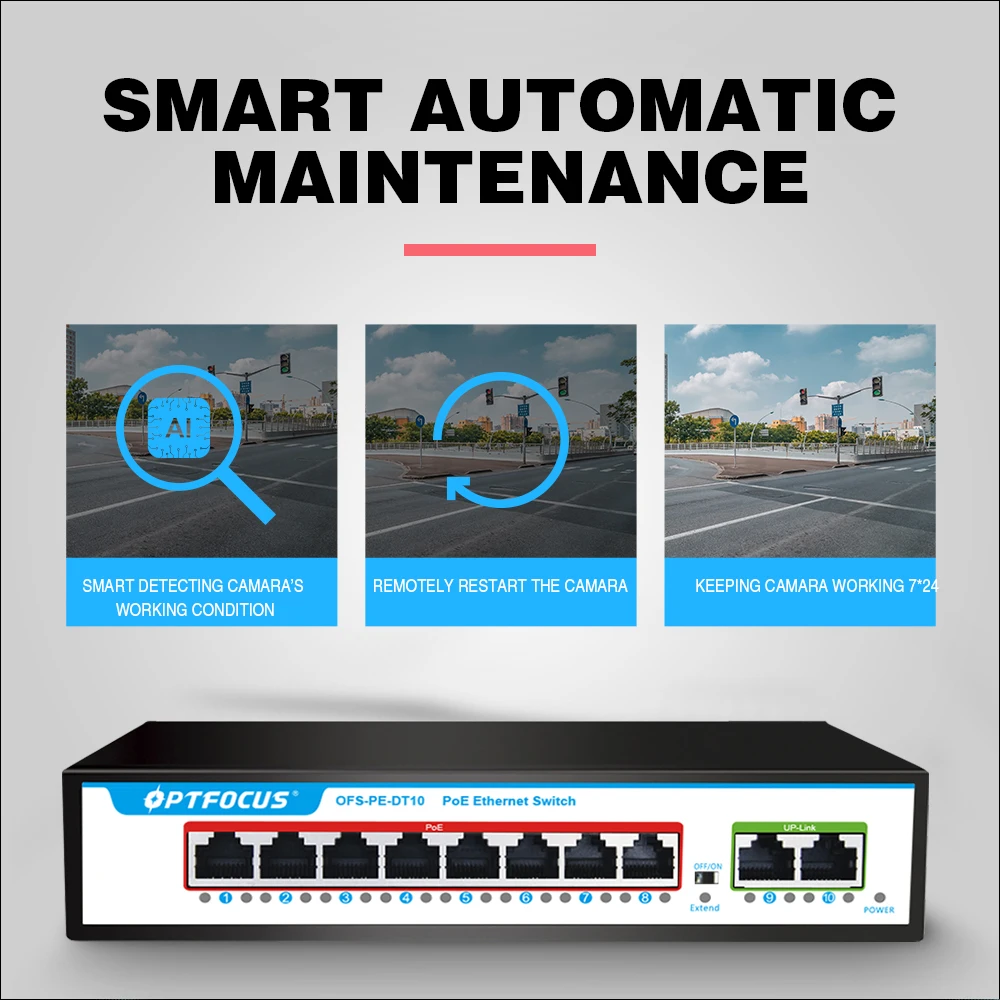 Ethernet-коммутатор OPTFOCUS 250 м 8 портов 24 В 48 |
