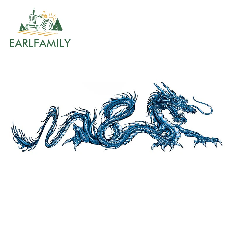 

EARLFAMILY 13 см x 4,3 см красно-синие Китайские драконы Автомобильная Наклейка виниловая заднее ветровое стекло багажник ноутбук стакан наклейка Забавный Стайлинг автомобиля