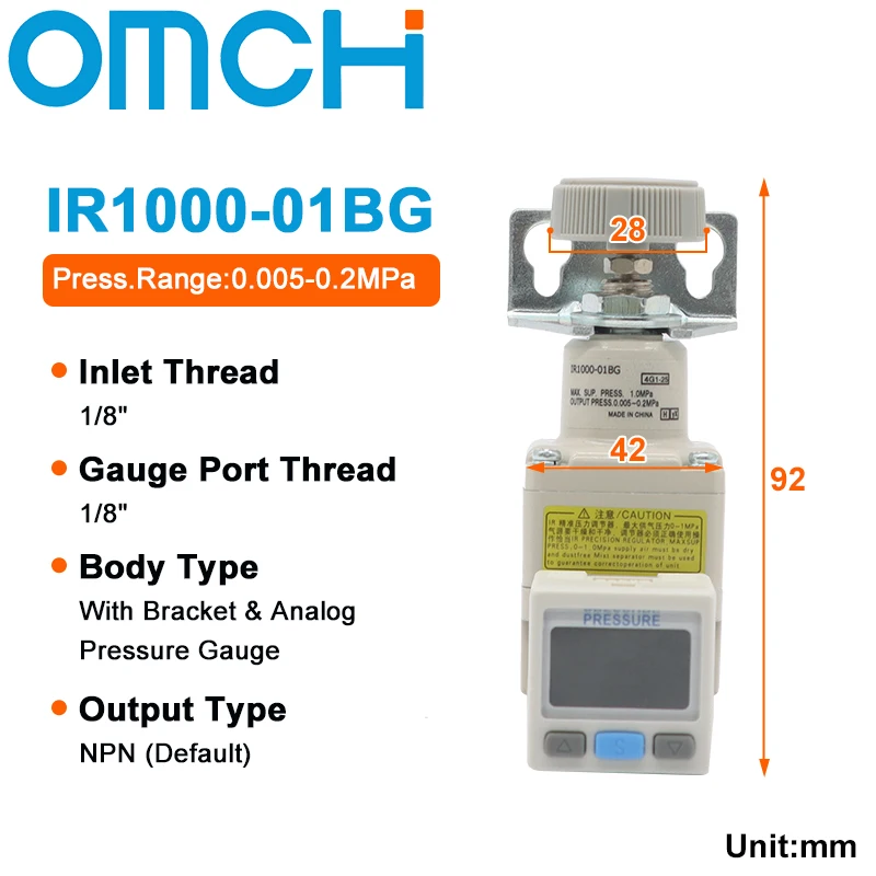 Пневматический регулятор давления OMCH IR2000/IR1000
