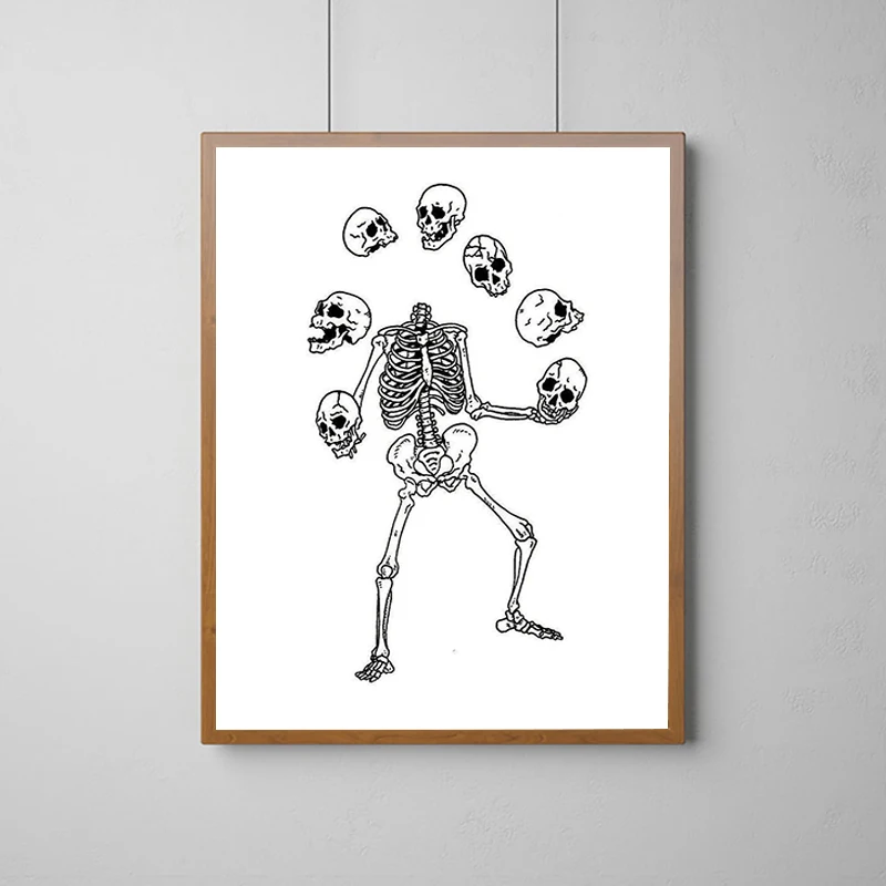 Анатомический скелет доска постер украшение для спальни декор комнаты