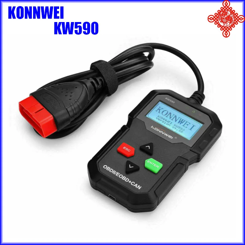 

2022 Universal KONNWEI KW590 Automotive OBD2 Diagnostic Scanner For Cars Support Multi-Brands Cars&Languages Engine Print Tool