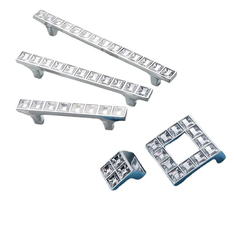 

Kitchen Furniture Handle Hardware Drawer Handle Silver Crystal Cabinet Handle Cabinet Handle Crystal Glass Knob