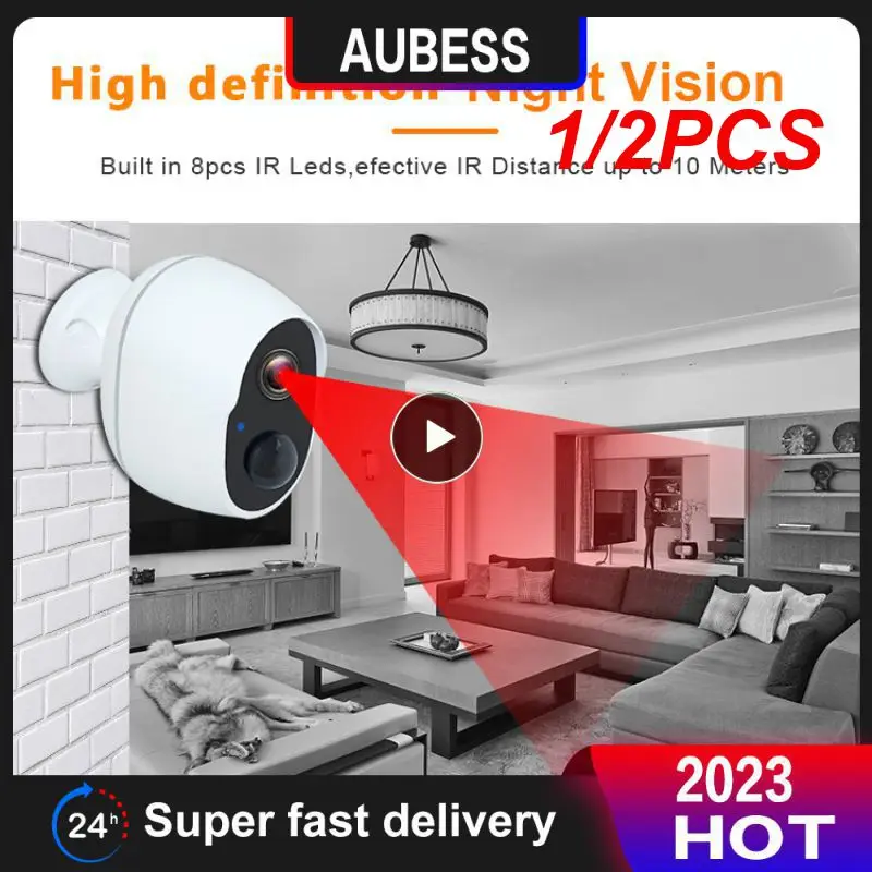

1/2PCS 3MP 9000mAh Battery WIFI Surveillance Camera Tuya Smart Home Outdoor Security Protection Wireless CCTV Camera Solar Panel