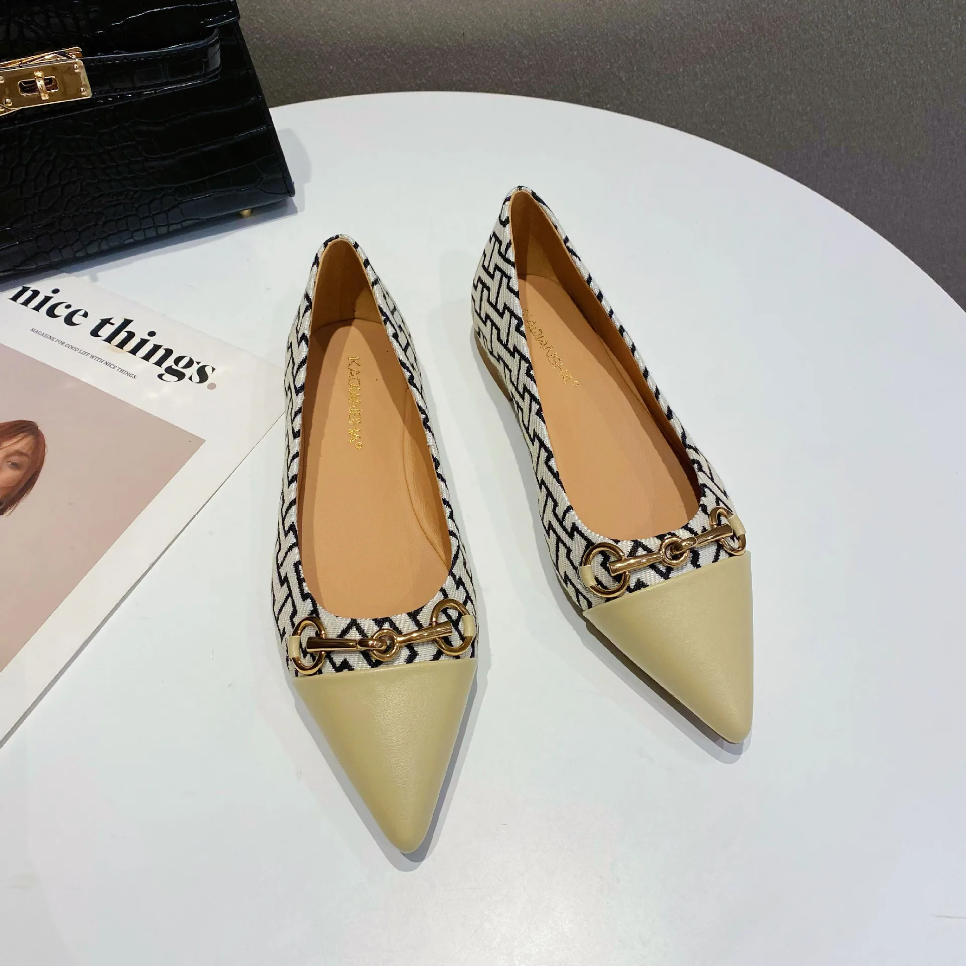 

2022 New Spring Pointed Toe Single Shoes For Women Summer Fashion Younth Girls Shoes Flat Comfy Loafers Slips-on Shoes