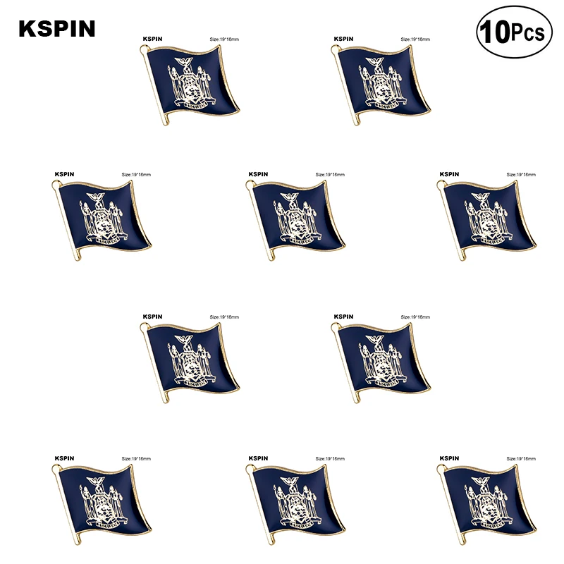 

U.S.A New York Lapel Pin Flag badge Brooch Pins Badges 10Pcs a Lot