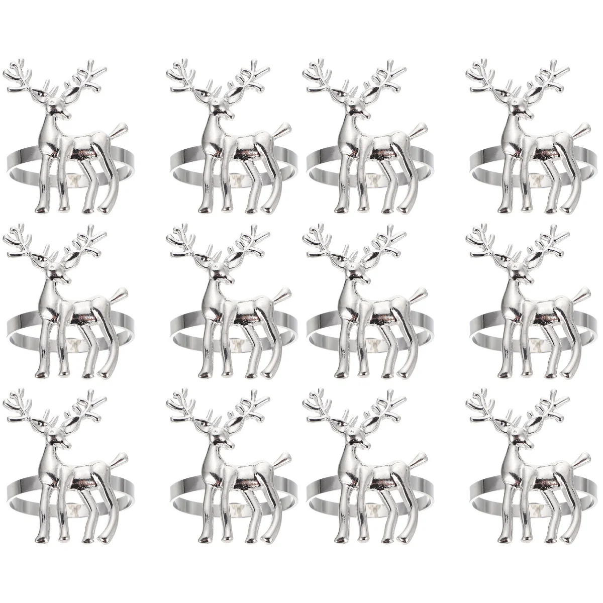 

Napkin Rings Christmasring Elk Party Holder Buckle Alloy Reindeer Table Dining Glossy Setting Tables Dinner Decors Metal