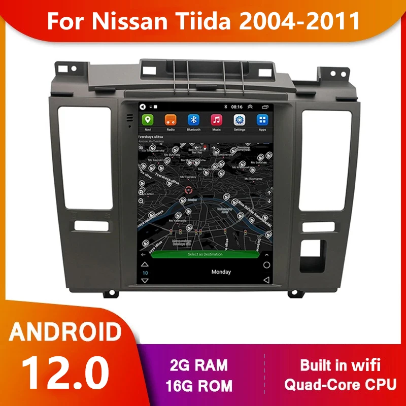 

Android 12 Tesla Style Car GPS Navi For Nissan TIIda 04-11 Auto Radio Stereo Multimedia MP5 Player BT Autoradio Headunit WiFi