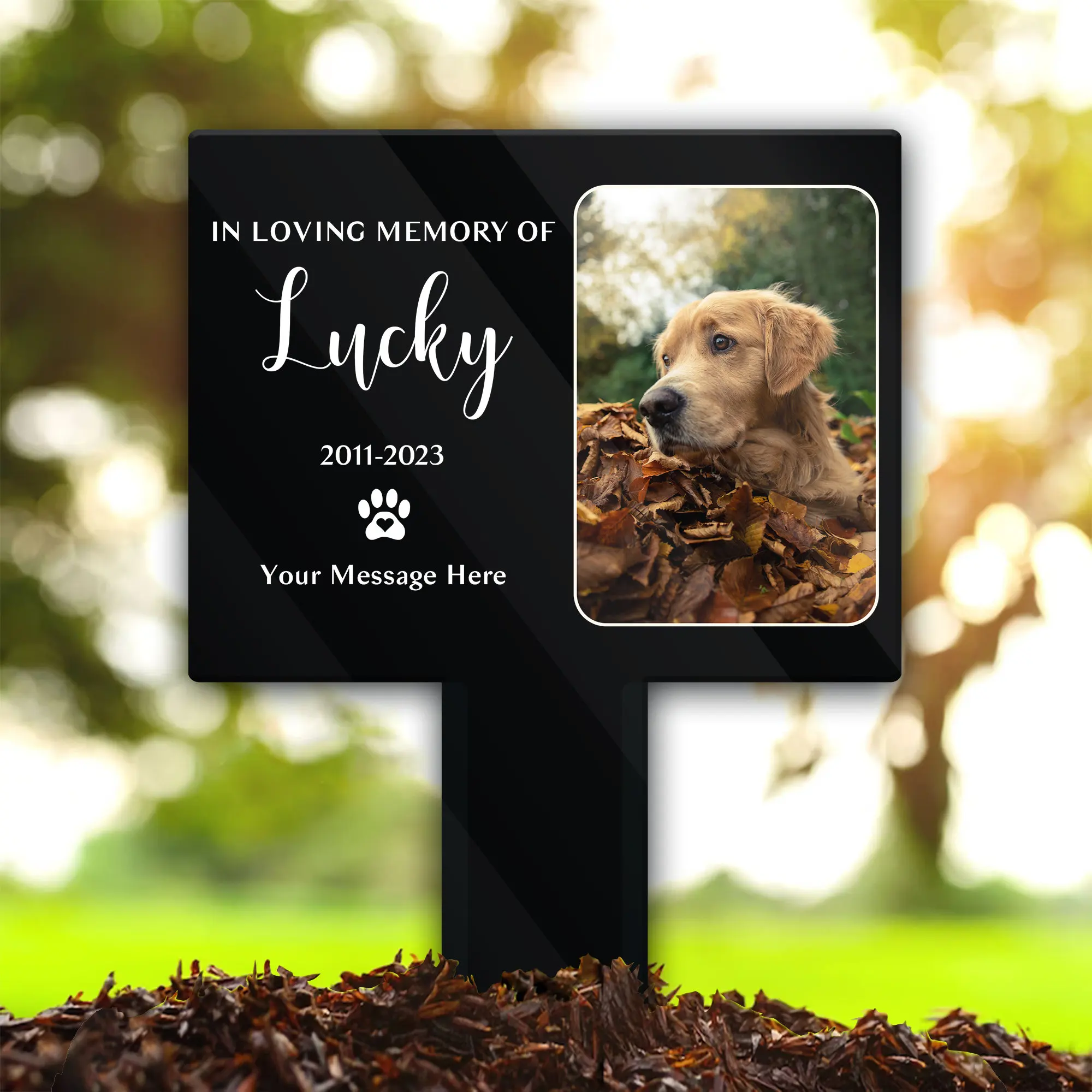 

Custom Pet Grave Marker Gifts For Memoria Personalised Dog Cat Memorial Stake Pet Loss Gift Tribute Keepsake Garden Decor