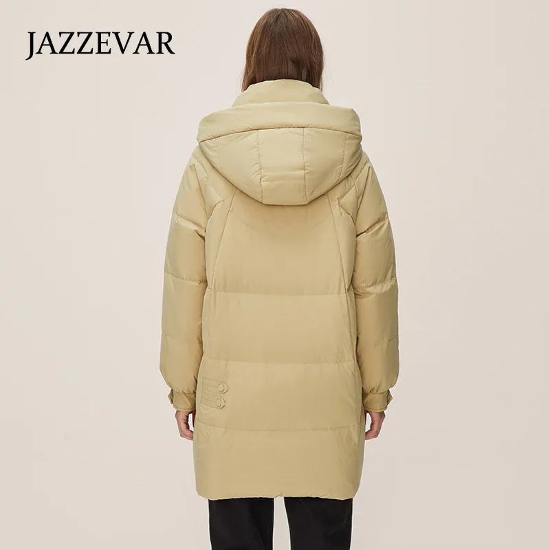 JAZZEVAR Down Jacket Women's Long 2022 New Thickened Fashion High-end Temperament Winter Coat