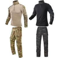han wild tactical suit military uniform training suit combat camouflage hunting shirts cargo pants paintball clothes knee pads