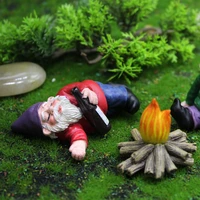 miniature garden drunk dwarfs elves ornaments moss micro landscape fairy decorations mini resin crafts figure bonsai home decor