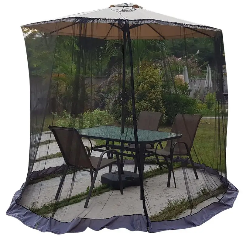

Уличная Крышка для зонта от комаров и насекомых, сетчатый садовый козырек для защиты стола, превратите зонт в